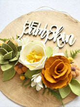 Load image into Gallery viewer, Felt Flower Project Craft Kit | Hello Pumpkin Wood Sign