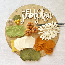 Load image into Gallery viewer, Felt Flower Project Craft Kit | Hello Pumpkin Wood Sign