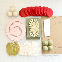 Load image into Gallery viewer, Felt Flower Wreath Craft Kit | Strawberry Mint