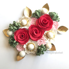Load image into Gallery viewer, Felt Flower Wreath Craft Kit | Strawberry Mint