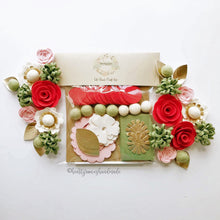 Load image into Gallery viewer, Felt Flower Wreath Craft Kit | Strawberry Mint