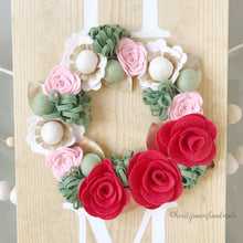 Load image into Gallery viewer, Felt Flower Wreath Craft Kit | Strawberry Mint