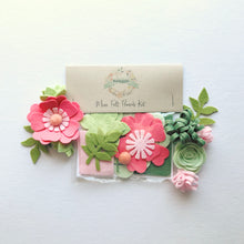 Load image into Gallery viewer, Mini Felt Flower Craft Kit | Coral Sage