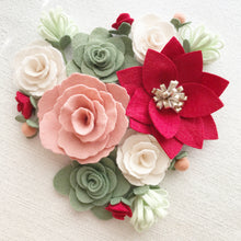 Load image into Gallery viewer, Felt Flower Craft Kit | Holly Jolly Poinsettia