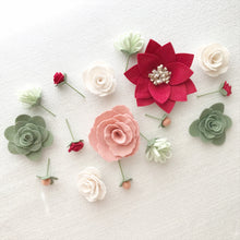 Load image into Gallery viewer, Felt Flower Craft Kit | Holly Jolly Poinsettia