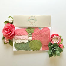 Load image into Gallery viewer, Felt Flower Craft Kit | Coral Sage Floral Trio