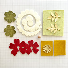 Load image into Gallery viewer, Mini Felt Flower Craft Kit | Deck the Halls Holiday Collection