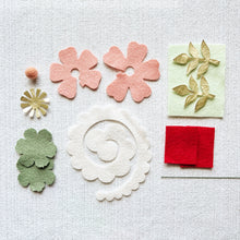 Load image into Gallery viewer, Mini Felt Flower Craft Kit | Holly Jolly Holiday Collection