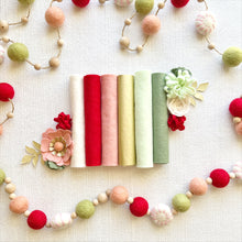 Load image into Gallery viewer, Mini Felt Flower Craft Kit | Holly Jolly Holiday Collection