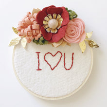 Load image into Gallery viewer, Mini Felt Flower Craft Kit | Crimson Blush