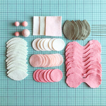 Load image into Gallery viewer, Felt Flower Craft Kit | Coral Sage Floral Trio