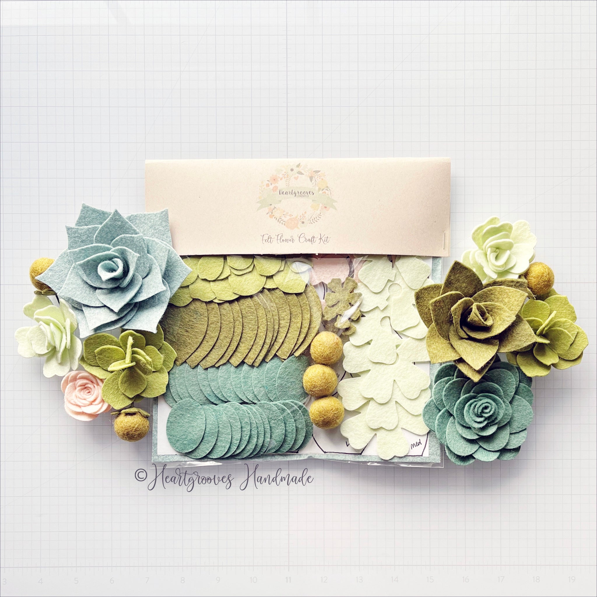mini maker felt succulent kit Felt Succulent Craft Kit – Heartgrooves Handmade
