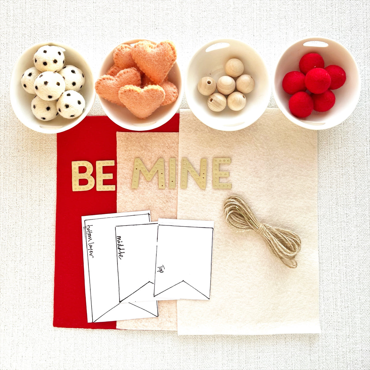 Felt Banner Garland Craft Kit | Be Mine – Heartgrooves Handmade