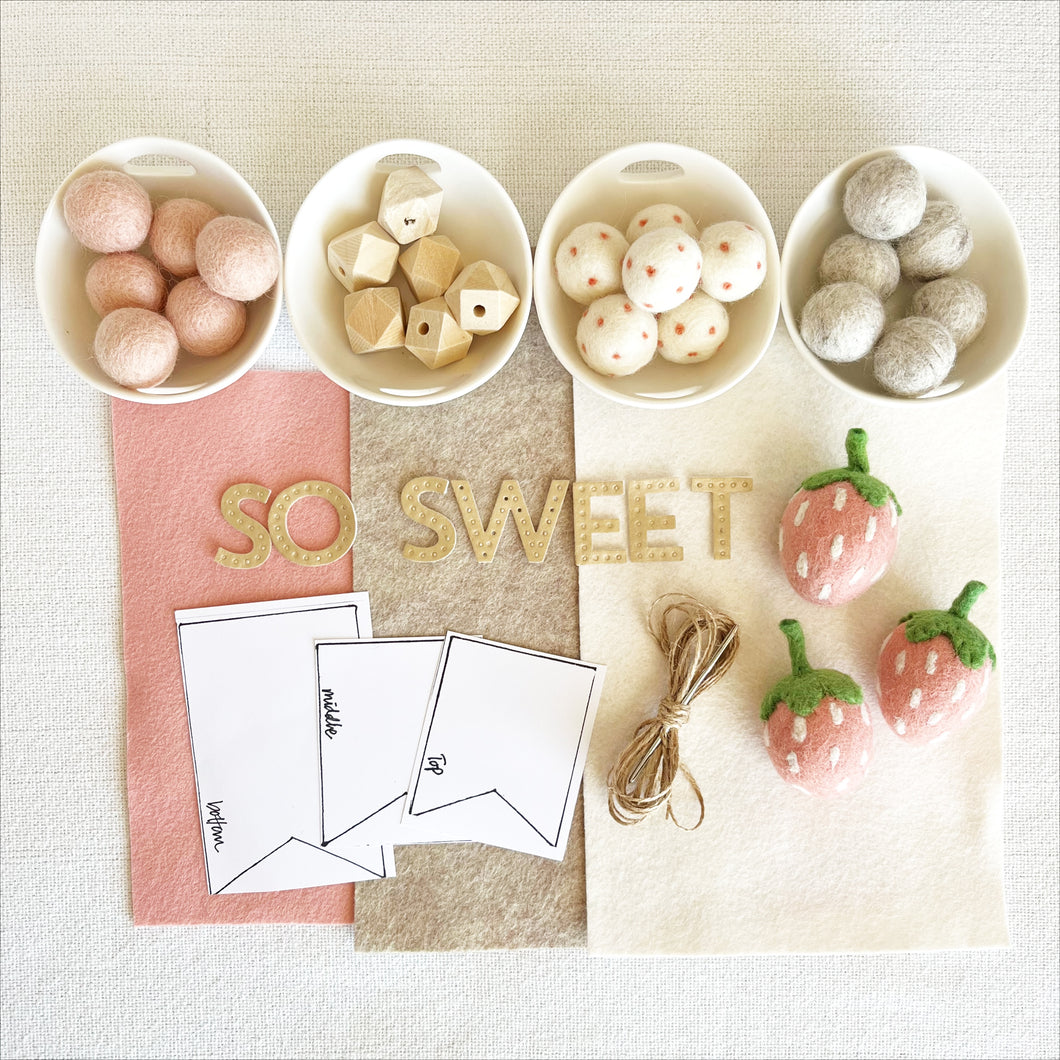 Felt Banner Garland Craft Kit | So Sweet