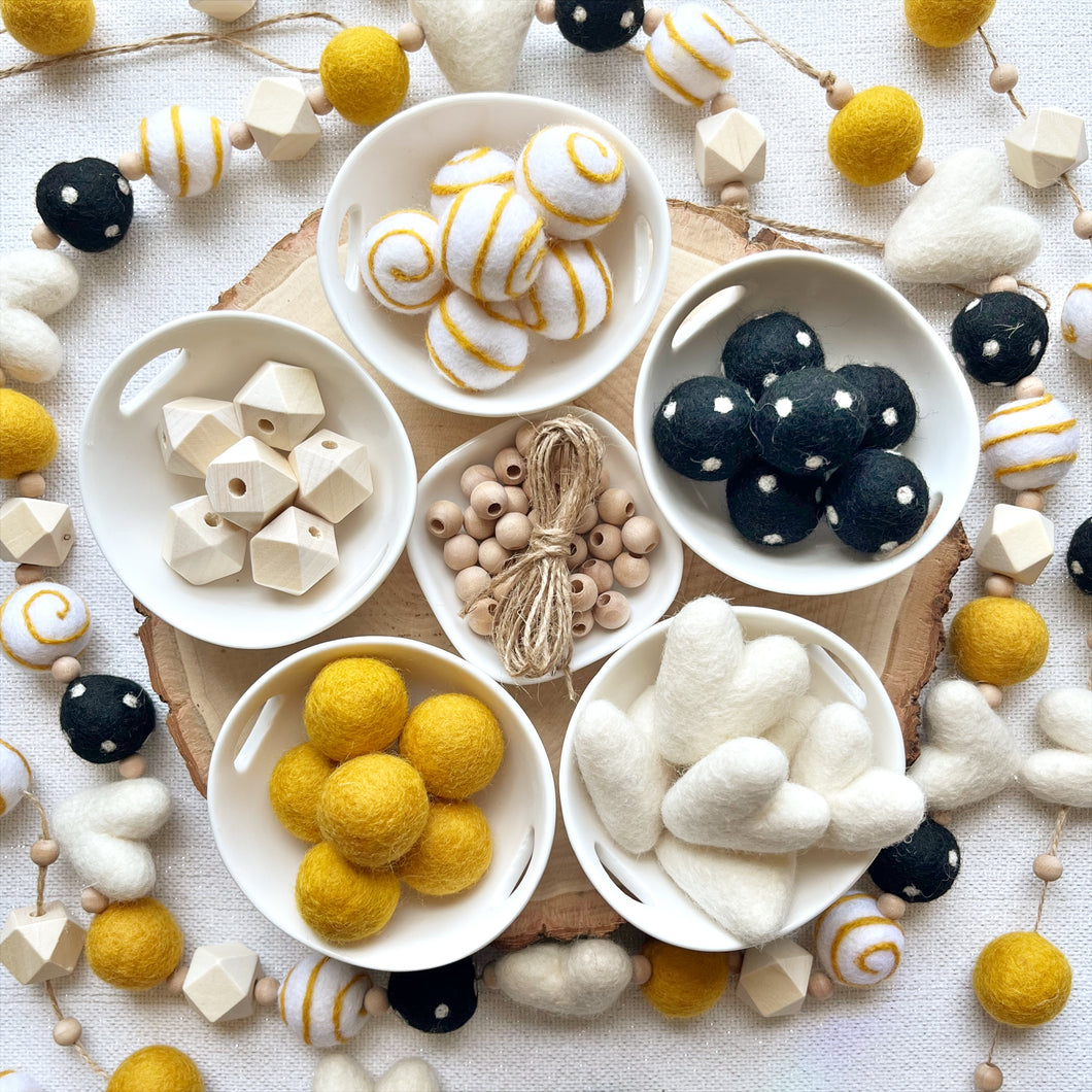 Garland Craft Kit | Black and Gold Love