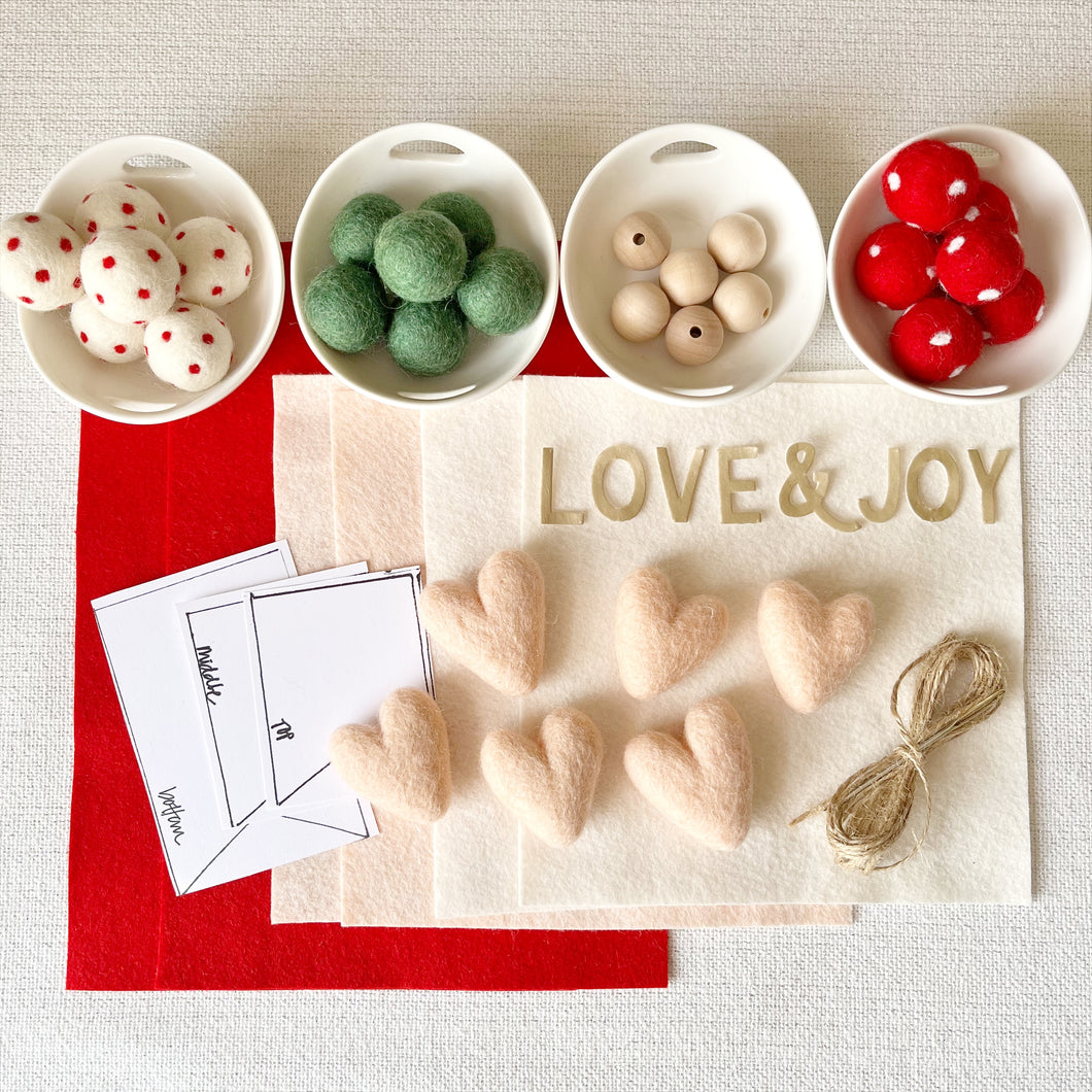 Felt Banner Garland Craft Kit | Love & Joy