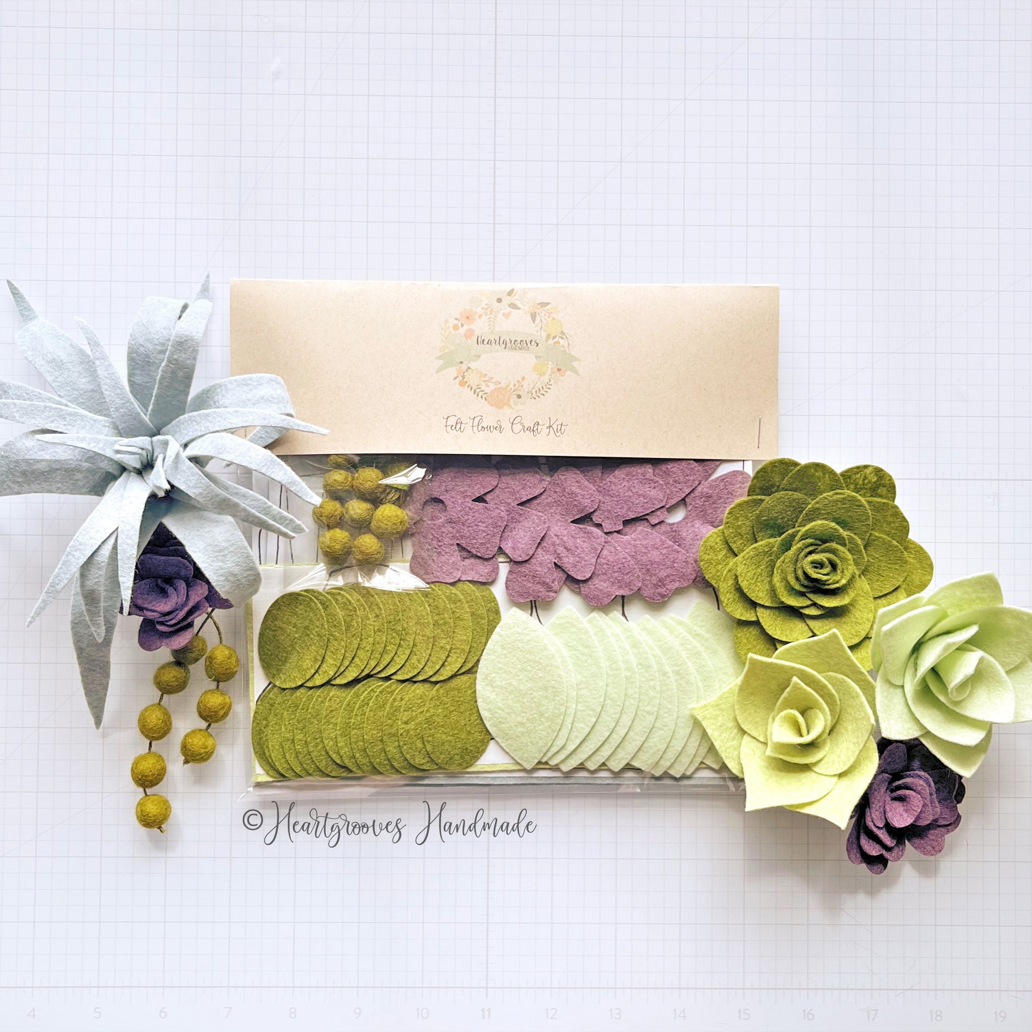 succulent craft kit Felt Air Plant Succulent Craft Kit – Heartgrooves Handmade