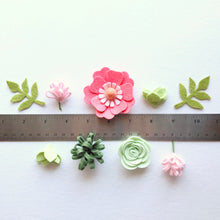 Load image into Gallery viewer, Mini Felt Flower Craft Kit | Coral Sage
