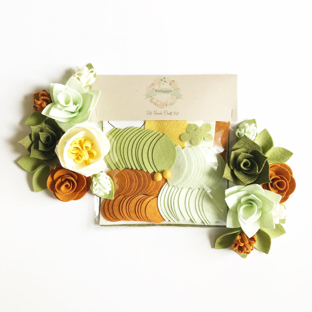Felt Flower Craft Kit | Autumn Succulent