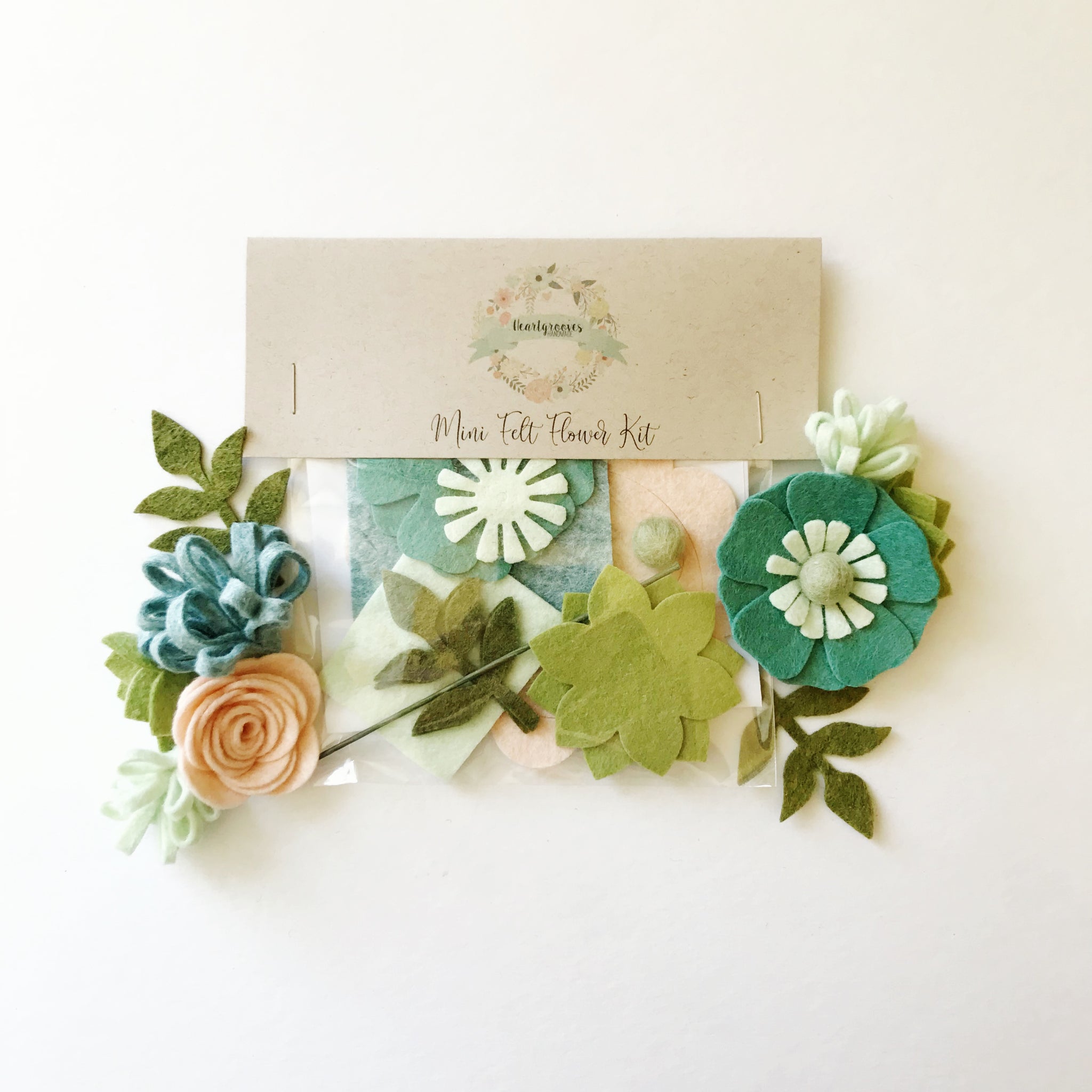 mini maker felt succulent kit Mini Felt Flower Craft Kit