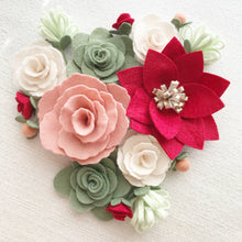 Load image into Gallery viewer, Felt Flower Craft Kit | Holly Jolly Poinsettia
