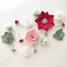 Load image into Gallery viewer, Felt Flower Craft Kit | Holly Jolly Poinsettia
