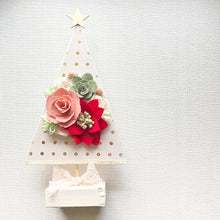 Load image into Gallery viewer, Felt Flower Holly Jolly Christmas Tree Project Craft Kit
