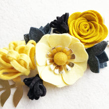 Load image into Gallery viewer, Mini Felt Flower Craft Kit | Black and Gold
