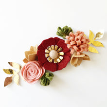 Load image into Gallery viewer, Mini Felt Flower Craft Kit | Crimson Blush
