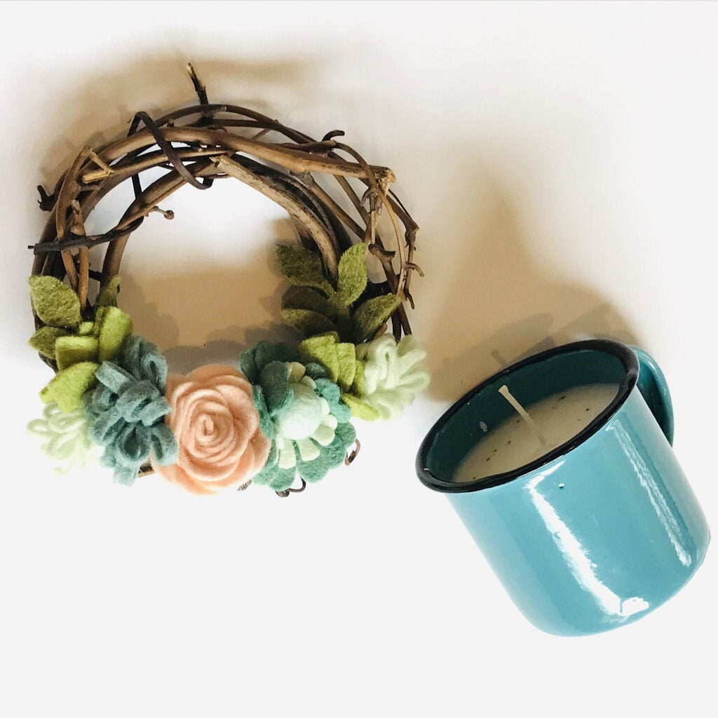 thumbnail image 2 of BAZIMA Felt Flowers And Succulents Kit, DIY Felt Cross Wreaths Kit, Arrange Pre-Cut 20 Felt Flowers And Succulents (Crucifixion 2 of 14